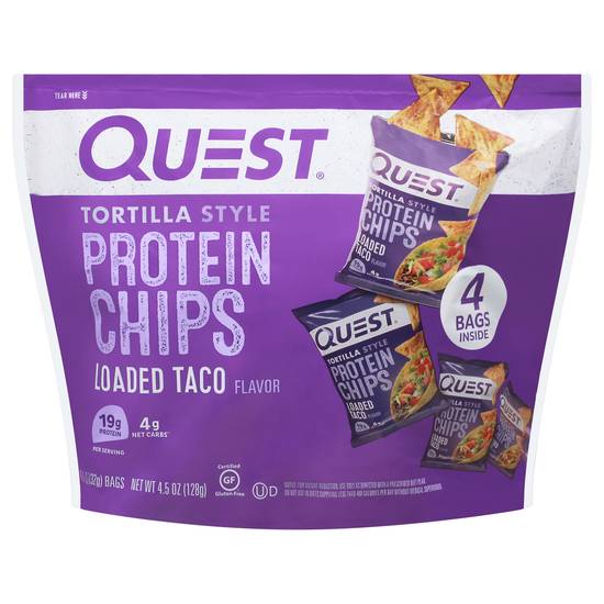 Quest Loaded Taco Flavor Tortilla Style Protein Chips (4 ct)