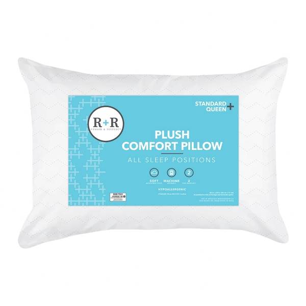 R+R Plush Comfort Pillow (queen/white)