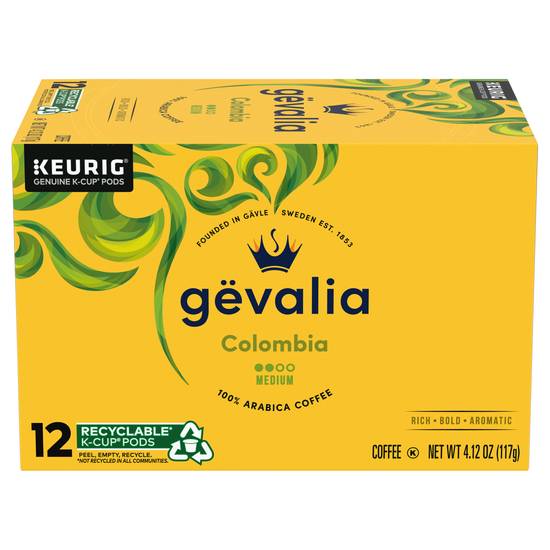Gevalia Keurig Colombia Medium Roast K-Cup Coffee (12 ct, 4.12 oz)