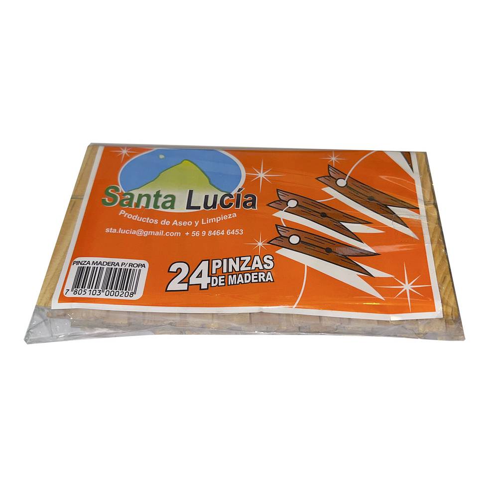 Santa lucia pinzas de madera para sopa