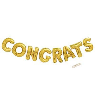 Spritz Congrats Script Foil Balloon (gold )