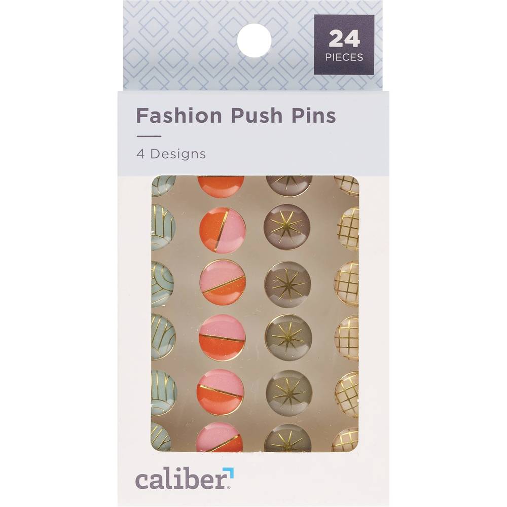 Caliber Decorative Push Pins, 24 Ct