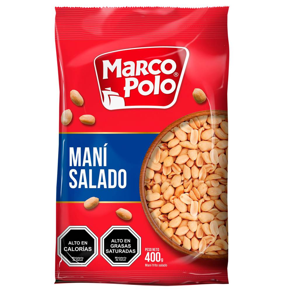 Marco polo maní salado (bolsa 400 g)