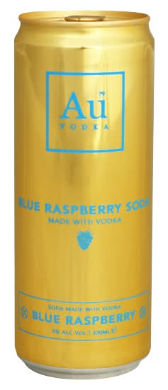 Au Vodka Blue Raspberry, Soda Made With Vodka (330ml)