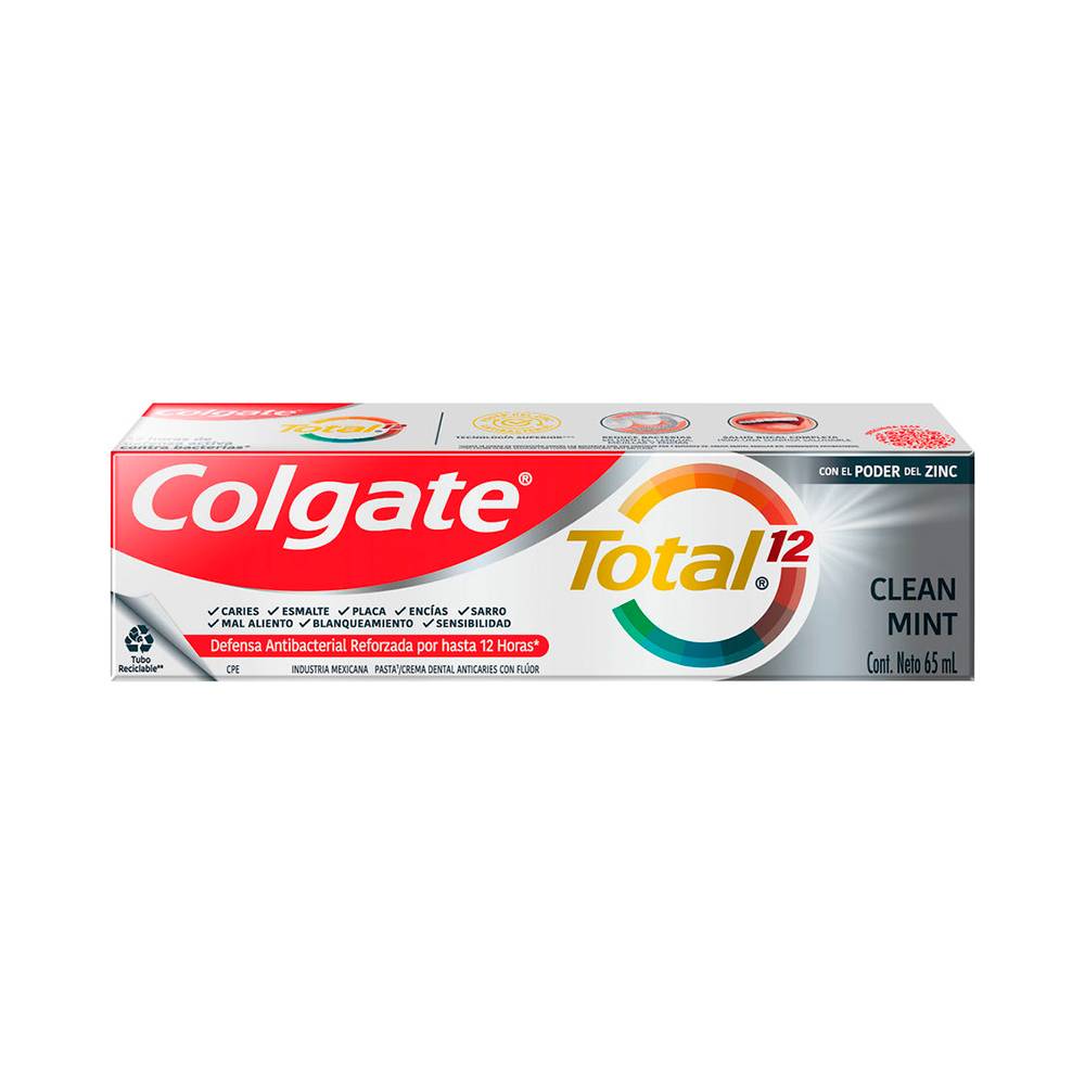 Colgate pasta dental menta total 12 (tubo 65 ml)