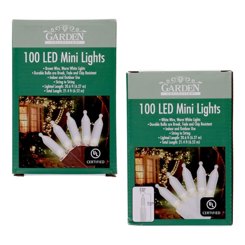 Garden Collection 100 Mini LED Lights, Assorted Colors, 1-ct.