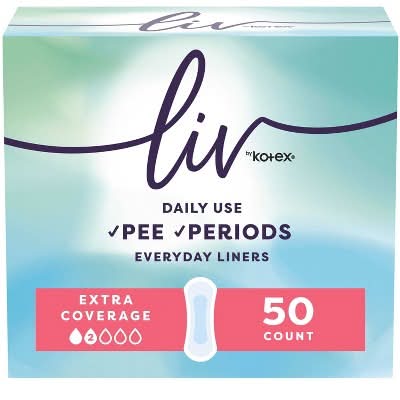 U by Kotex Period and Pee Daily Panty Liners (50 ct)