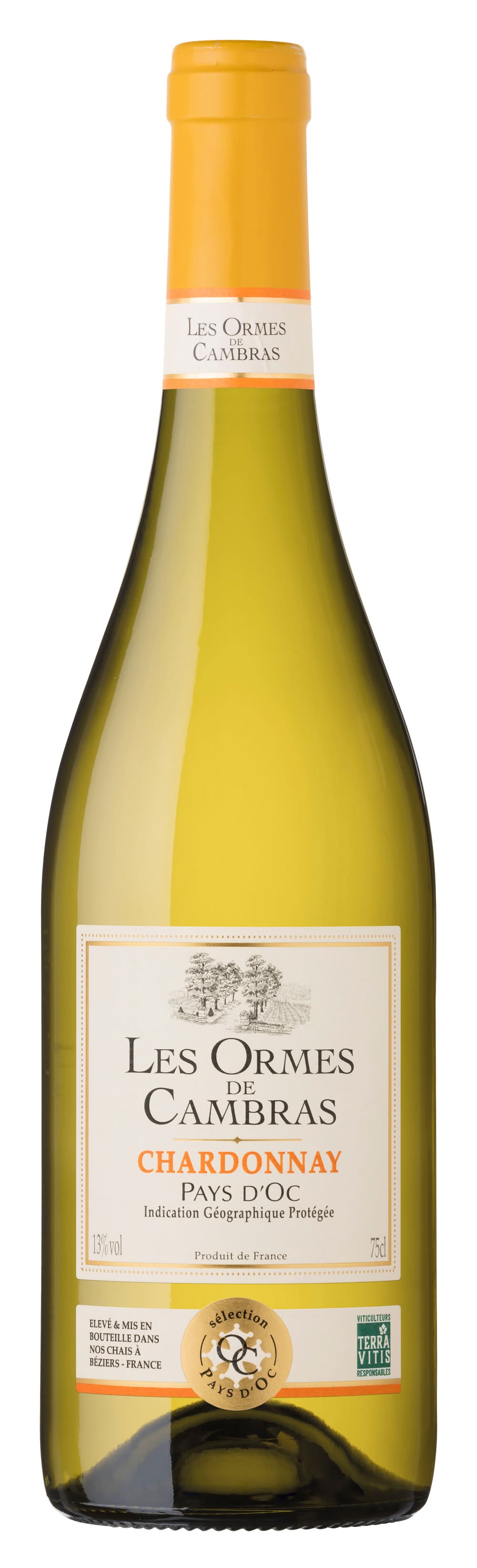 Les Ormes de Cambras - Vin blanc chardonnay igp pays d'oc (750ml)