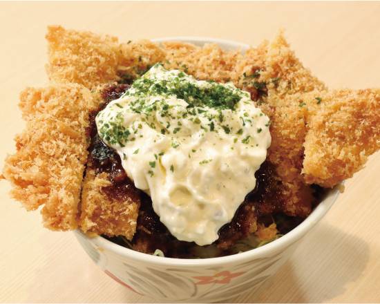 F-1121】タルタルソースWかつ丼(100g×2枚)Double Pork Loin Cutlet with Tartar Sauce Rice Bowl (Pork Loin Cutlet 100g×2pieces)