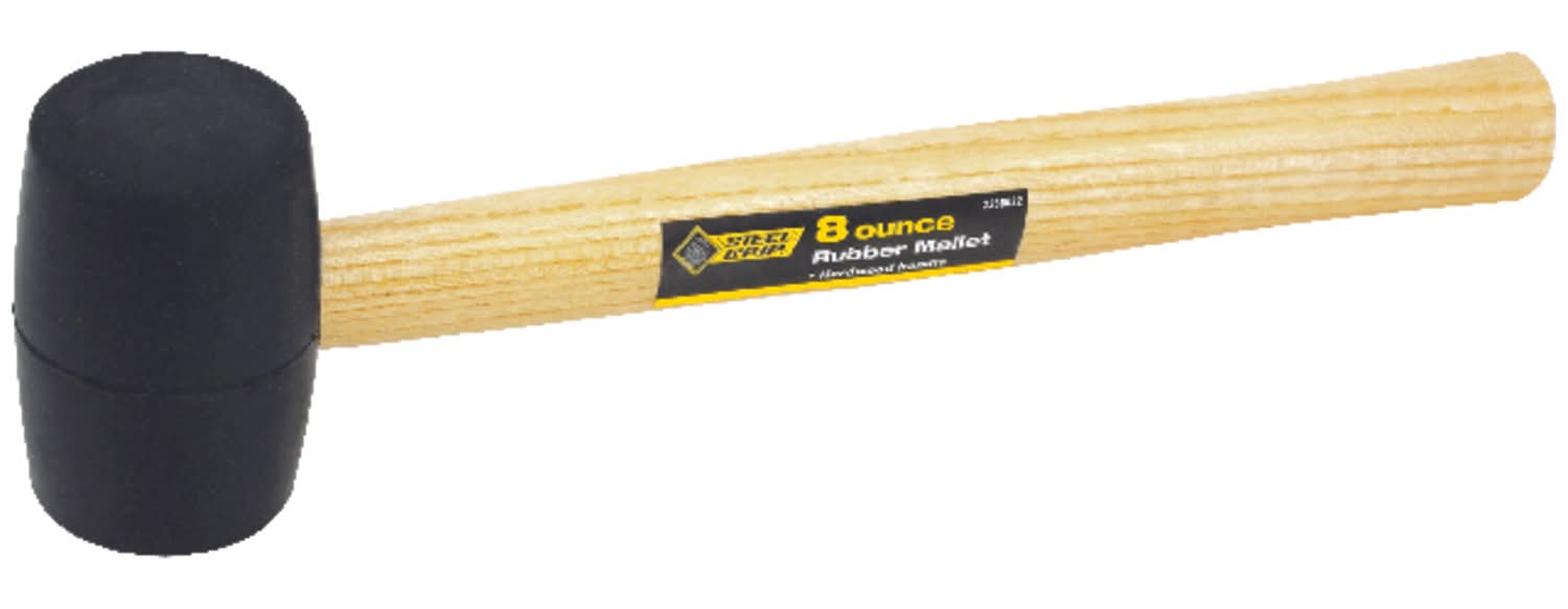 Steel Grip 8 Oz Mallet Rubber Head Wood Handle