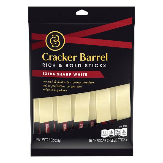 Cracker Barrel Extra Sharp White Cheese Sticks (10 ct)