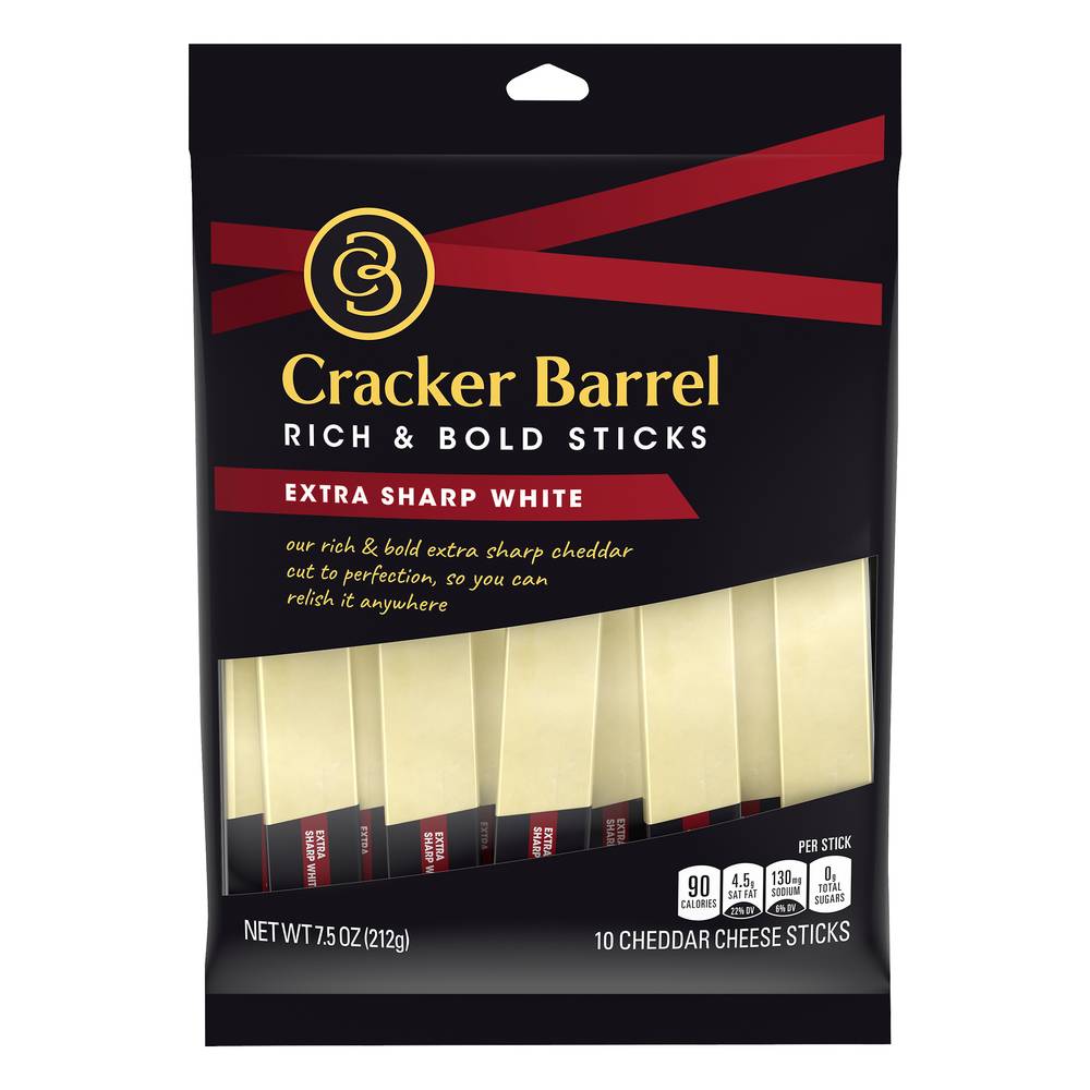 Cracker Barrel Extra Sharp White Cheese Sticks (7.5 oz)