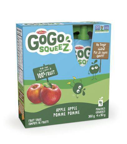 Materne collation aux pommes (4 gourdes, 360 g) - gogo squeeze apple fruit snack (4 x 90 g)