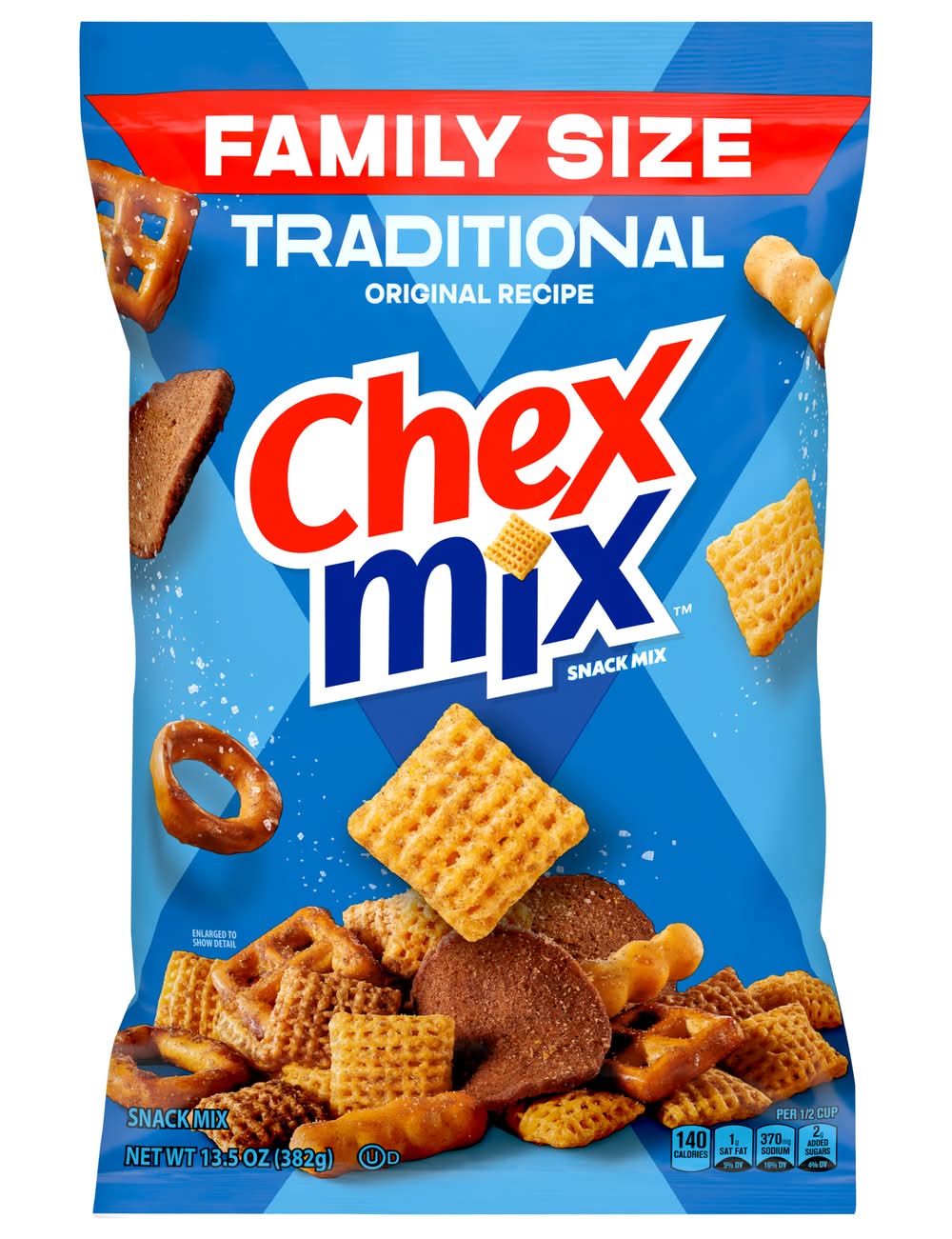 Chex Mix Savory Snack Mix Family Size, Traditional (13.5 oz)