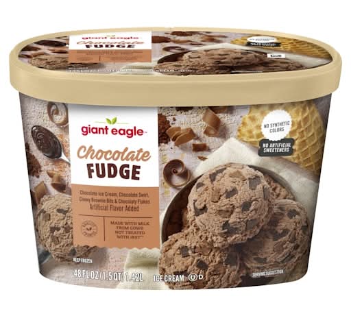 Giant Eagle Fudge Ice Cream, Chocolate (48 fl oz)