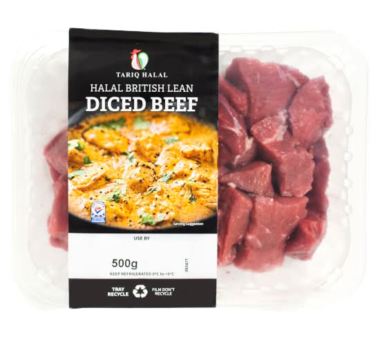 Tariq Halal British Lean Diced Beef (500g)