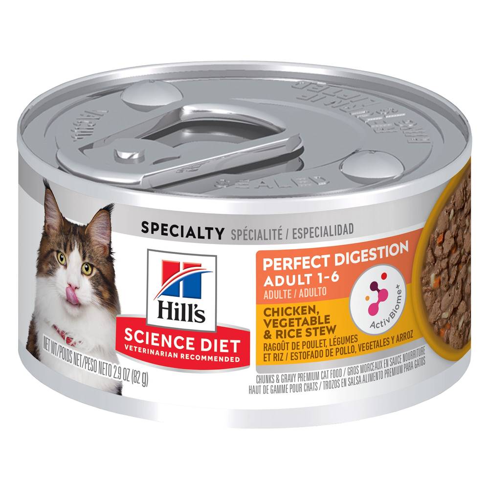 Hill's Science Diet Perfect Digestion Adult Cat Food (chicken-vegetable-rice stew )