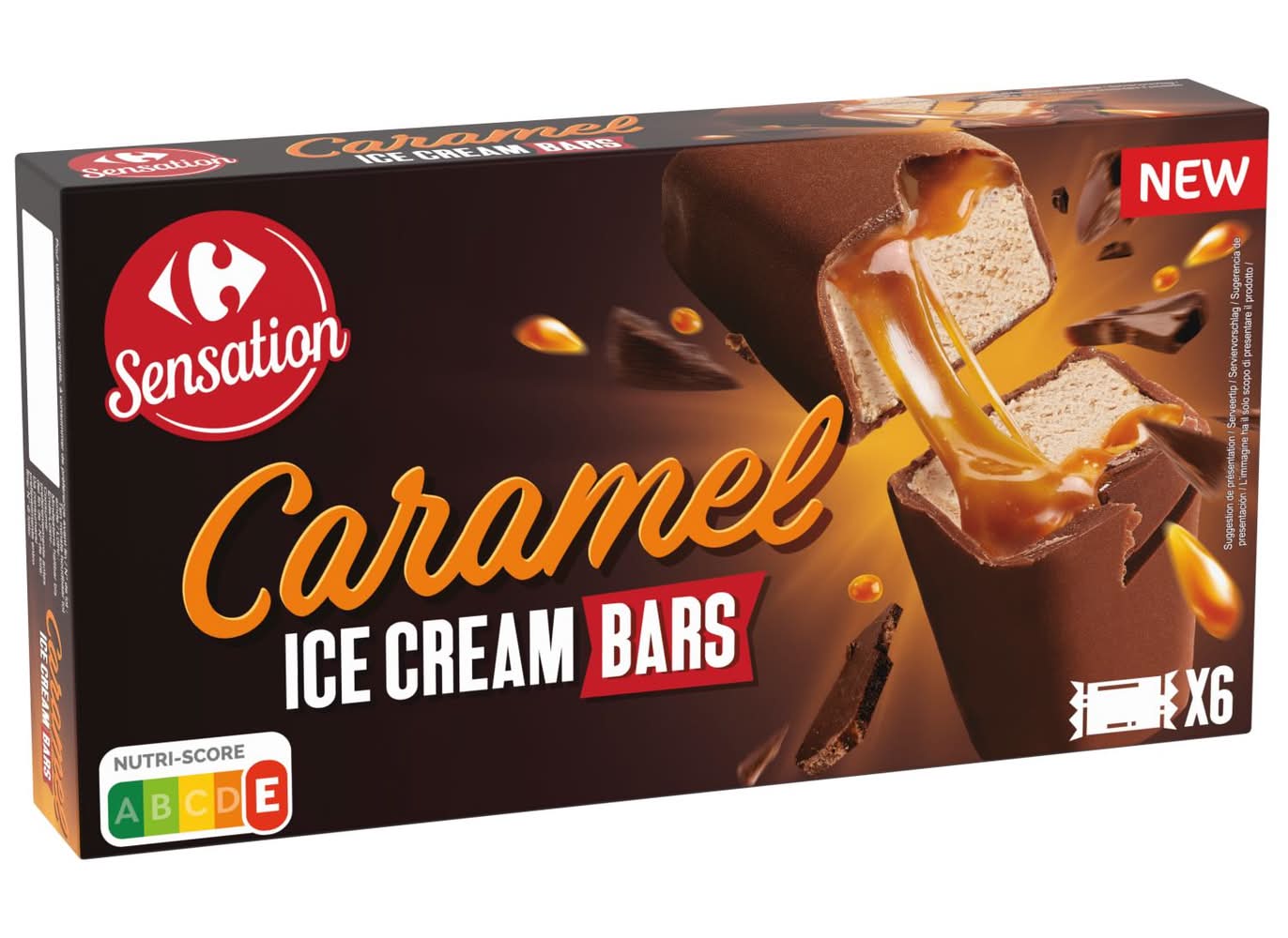 Carrefour Sensation - Barre de glace, caramel (6)