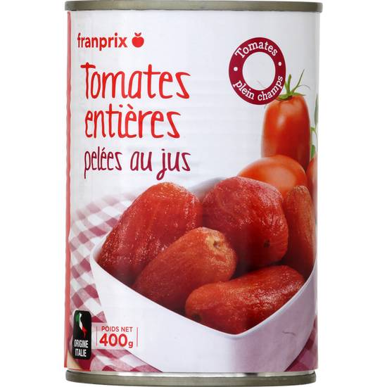 Tomates entières pelées franprix 400g