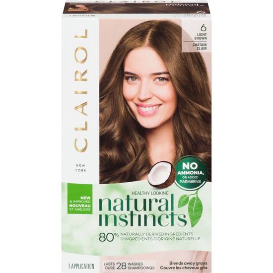 Clairol Natural Instincts, 6 Light Brown Suede (1 ea)