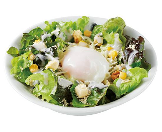 シーザーサラダ＋半熟タマゴ(単品) Caesar salad with soft boiled egg(Single item)