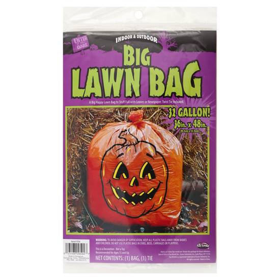 Fun World 32 Gallon Big Pumpkin Lawn Bag (1 ct)