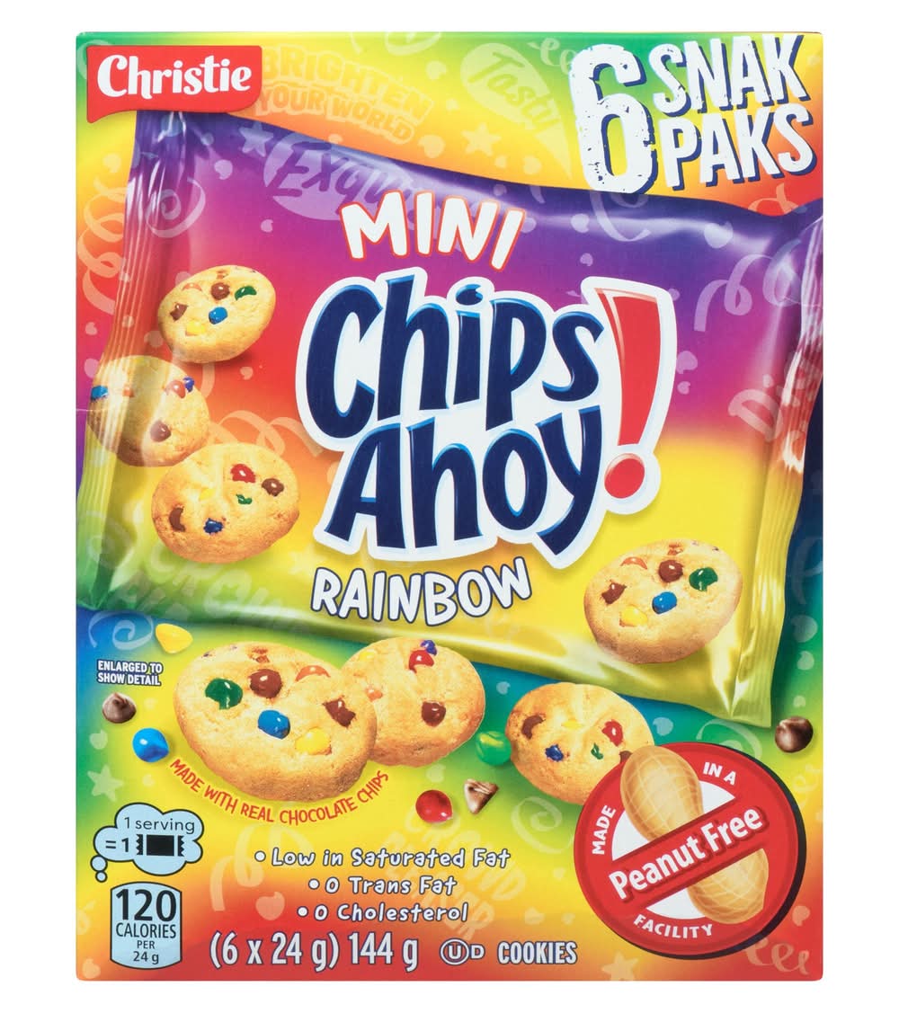 Christie Mini Chips Ahoy! Rainbow Cookies (6 x 24 g)