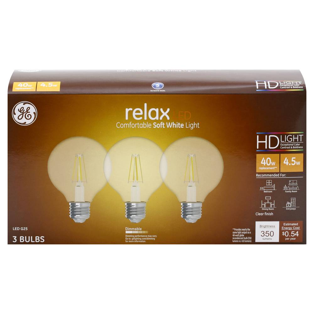 General Electric Relax Led 4.5w Soft White Light Bulbs