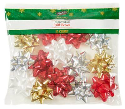 Signature Select Seasons Giant Star Gift Bows 14 Count - Each