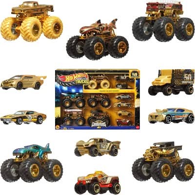 Hot Wheels Trophy Champions Collection Monster Trucks Set 3+ Years (11 ct)