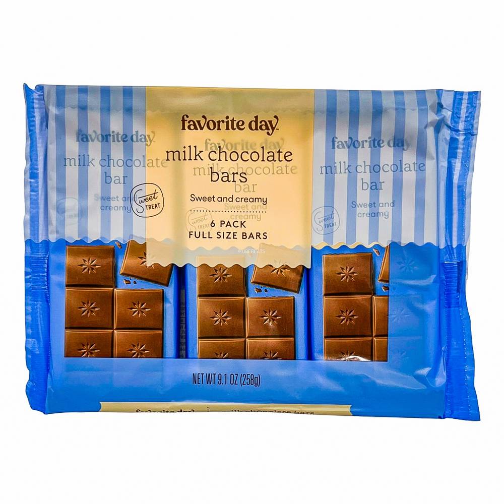 Favorite Day Milk Chocolate Bars (9.1 oz, 6 ct)