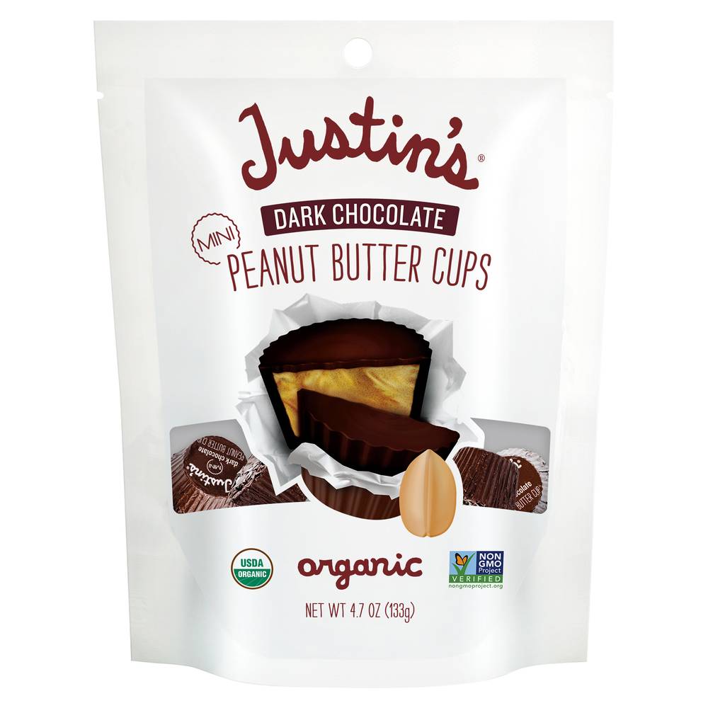 Justin's Organic Mini Dark Chocolate Peanut Butter Cups (133 g)