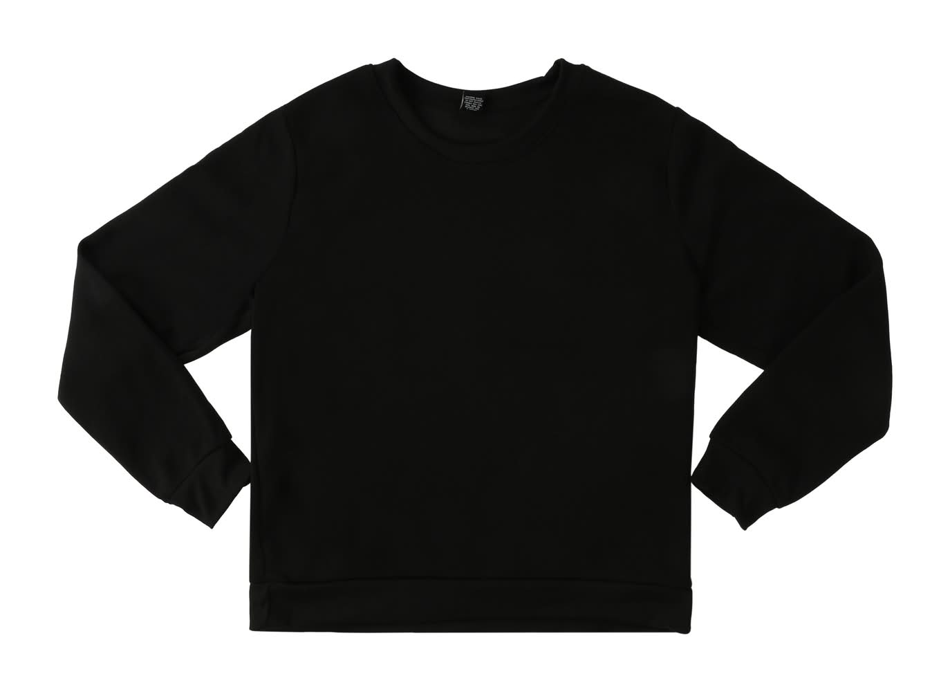 Cozy Fleece Crewneck Large Black