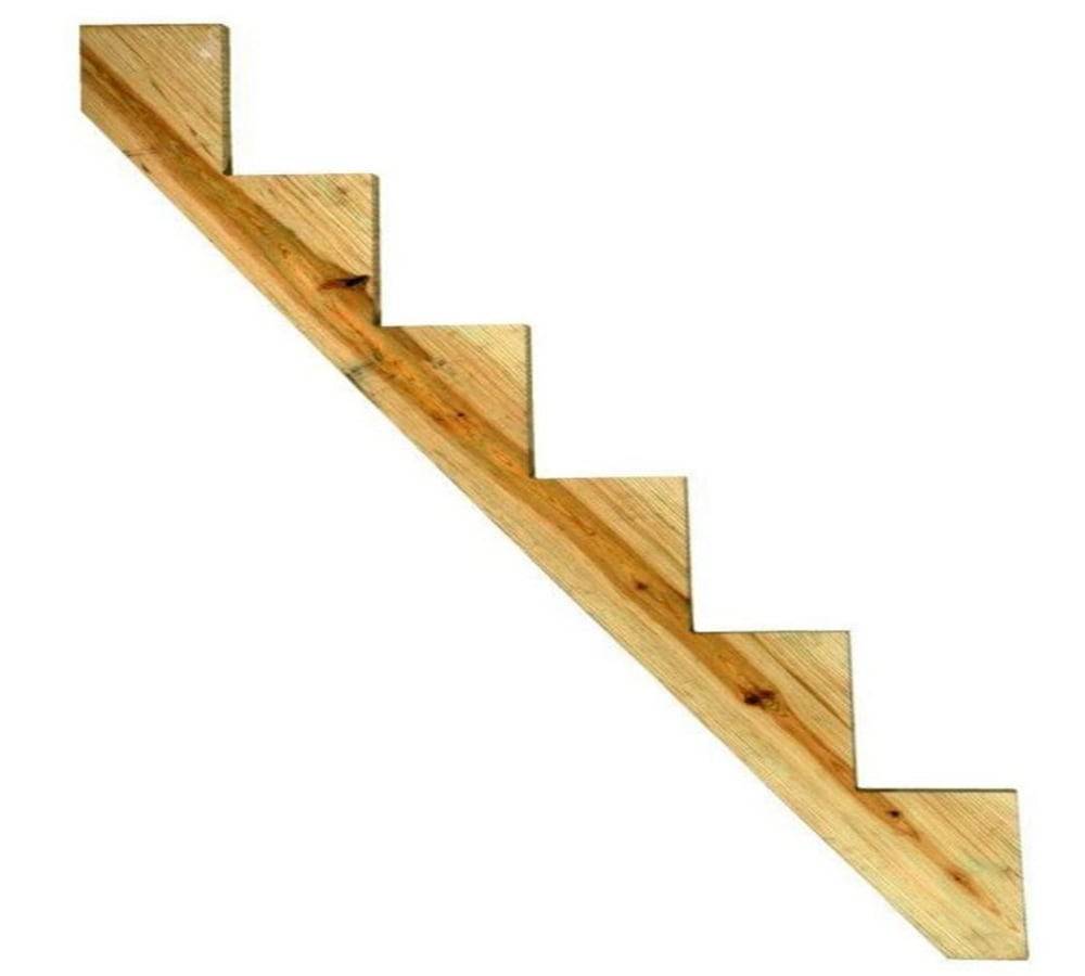 Severe Weather 6-Steps Pressure Treated Pine Wood Outdoor Stair Stringer | 6STEPT140C