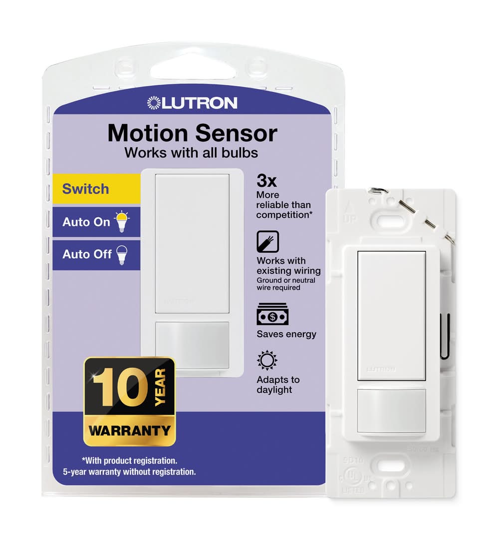 Lutron Maestro Single-pole 2 -Amp Occupancy Motion Sensor Light Switch , White