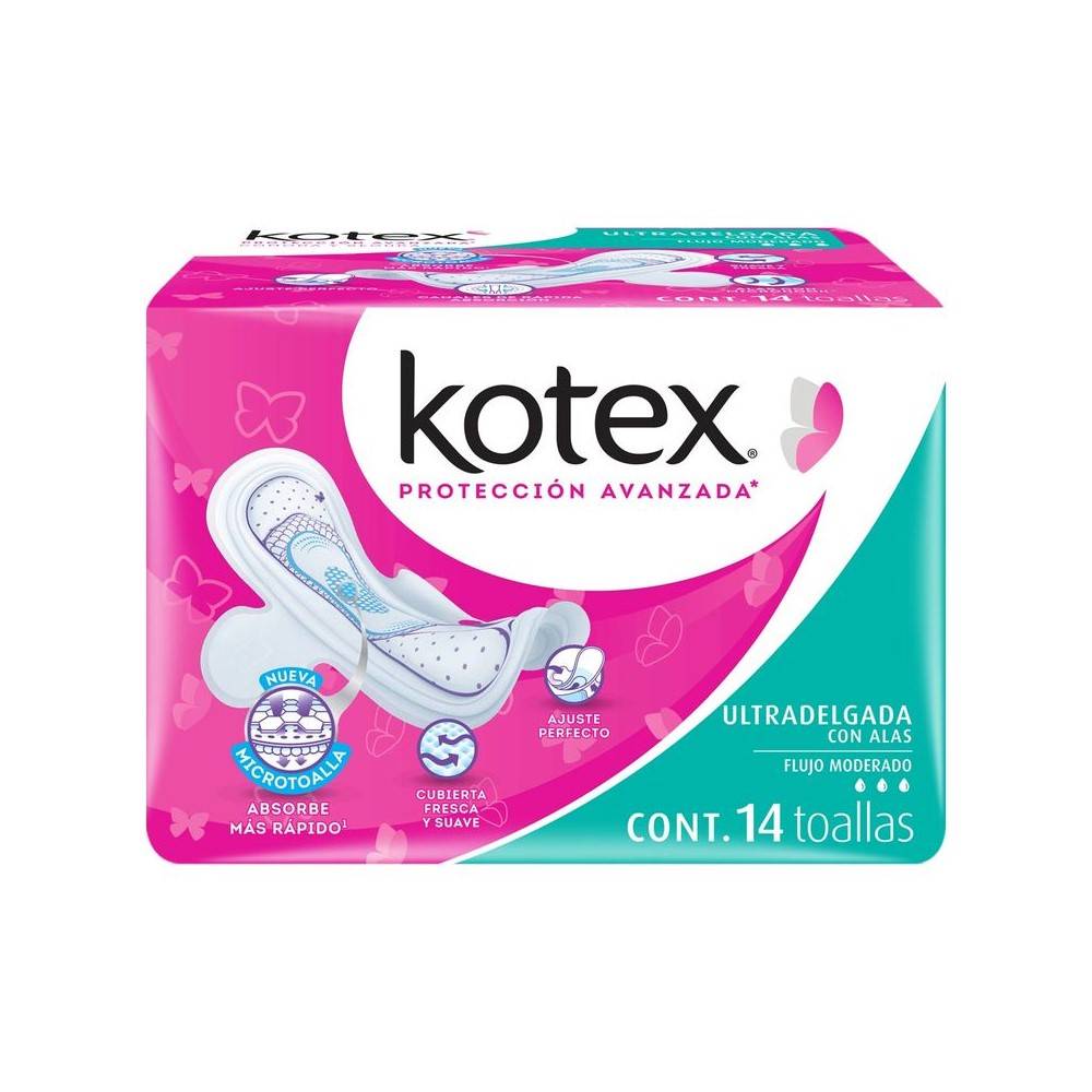 Kotex · Toalla femenina ultradelgada con alas (20 g)