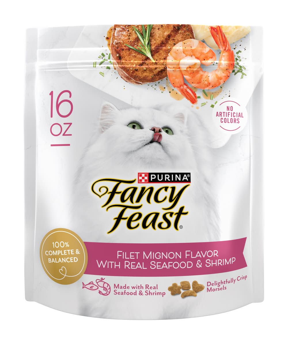 Purina Fancy Feast Dry Cat Food, Filet Mignon (16 oz)