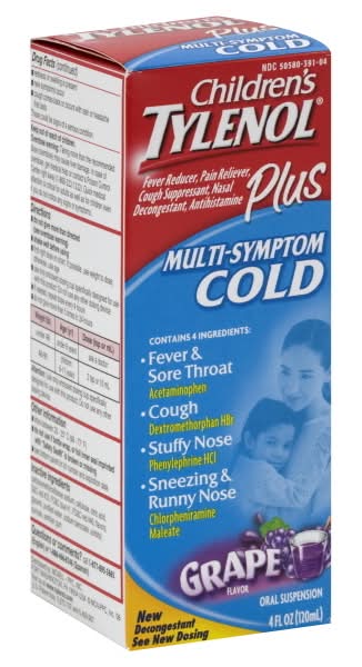 Tylenol Multi-Symptom Cold For Childerns, Grape (4 fl oz)
