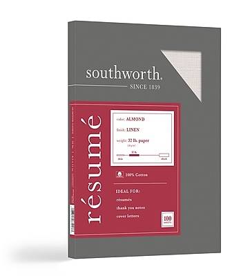 Southworth 100% Cotton Résumé Paper Almond