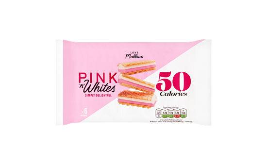 Love Mallow 6 Pink 'n' Whites Wafers 85g