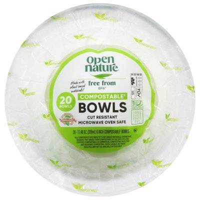 Open Nature Compostable 11.49 Oz Bowls 20 Count - 20 Ct