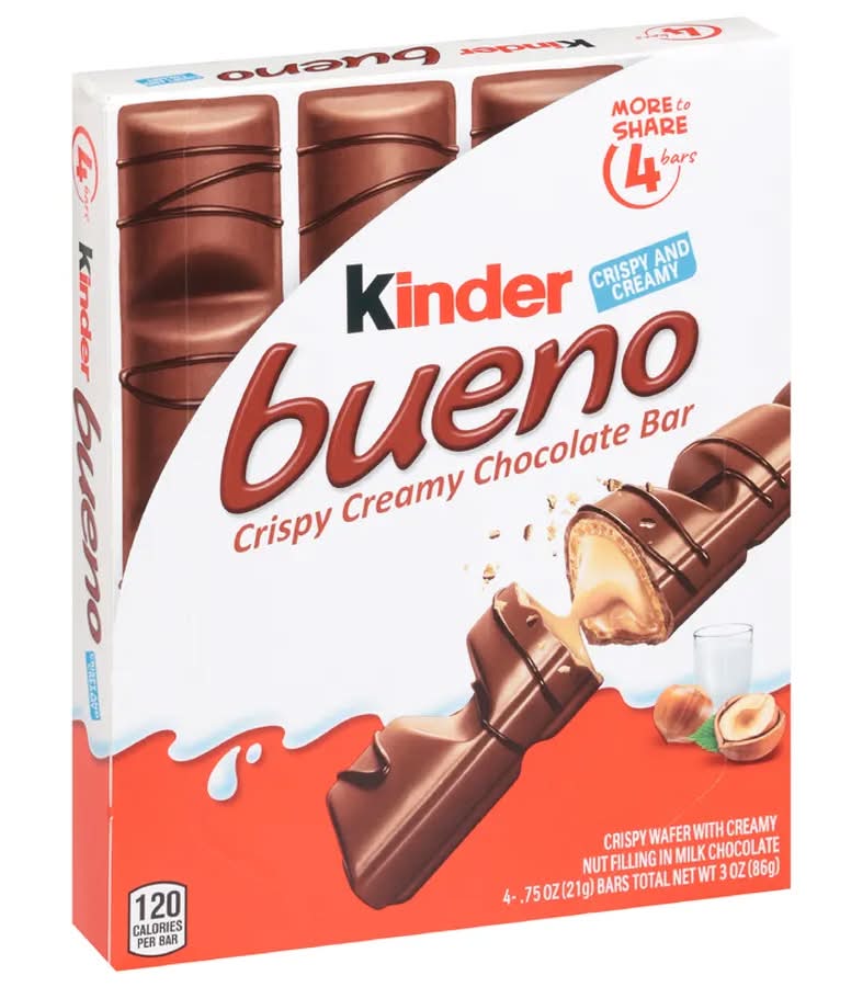 Kinder Bueno Crispy Creamy Chocolate Bar - 4 Pack