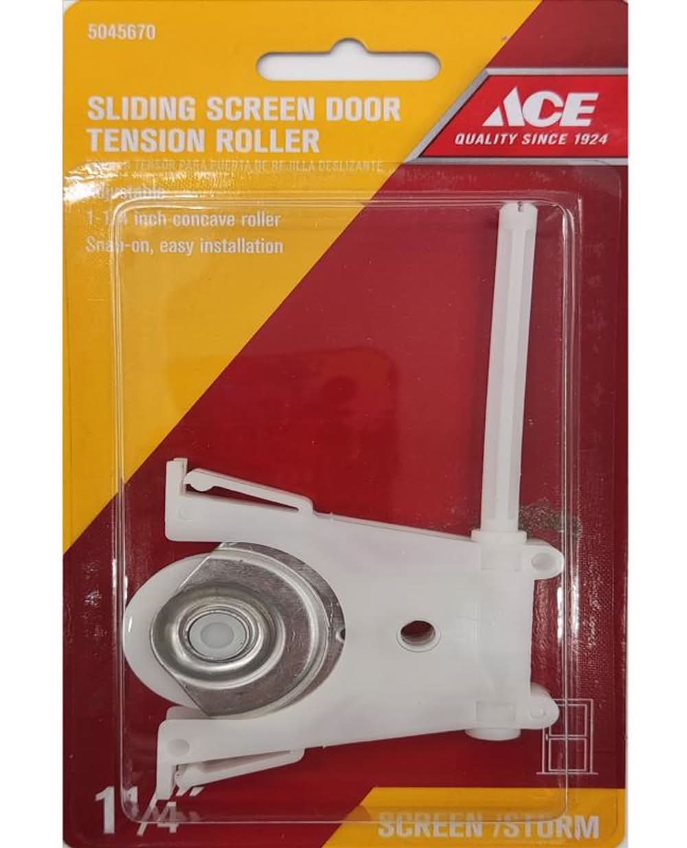 ACE White Plastic/Steel Sliding Screen Door Roller Assembly 1 Pk