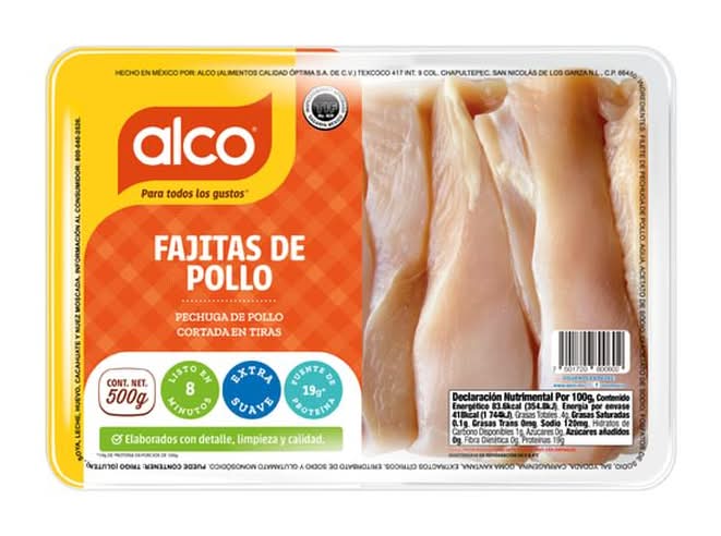 Alco · Fajita de pechuga de pollo natural (500 g)