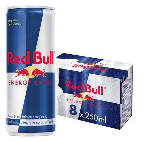 Red bull boisson énergisante - energy drink (8 pièces, 250 ml)