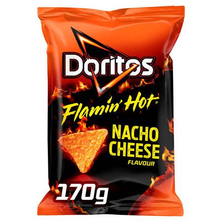 Chips tortilla  Flamin' Hot nacho cheese  DORITOS - le paquet de170g