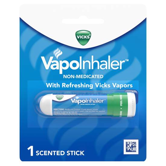 Vicks VapoInhaler Portable Nasal Inhaler, Non-Medicated, 1 CT