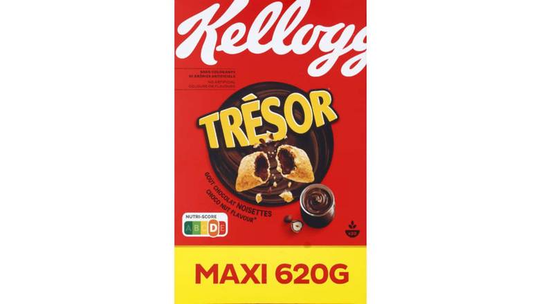 Kellogg's Céréales fourrées goût chocolat noisettes, maxi La boîte de 620g