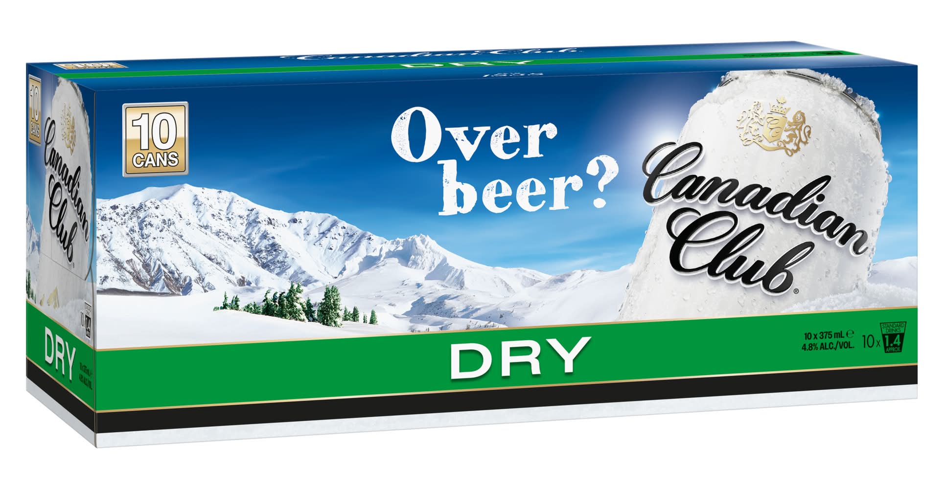 Canadian Club & Dry Can 375mL  X 10 Pack