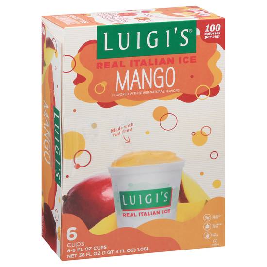 Luigi's Real Mango Italian Ice (6 ct)